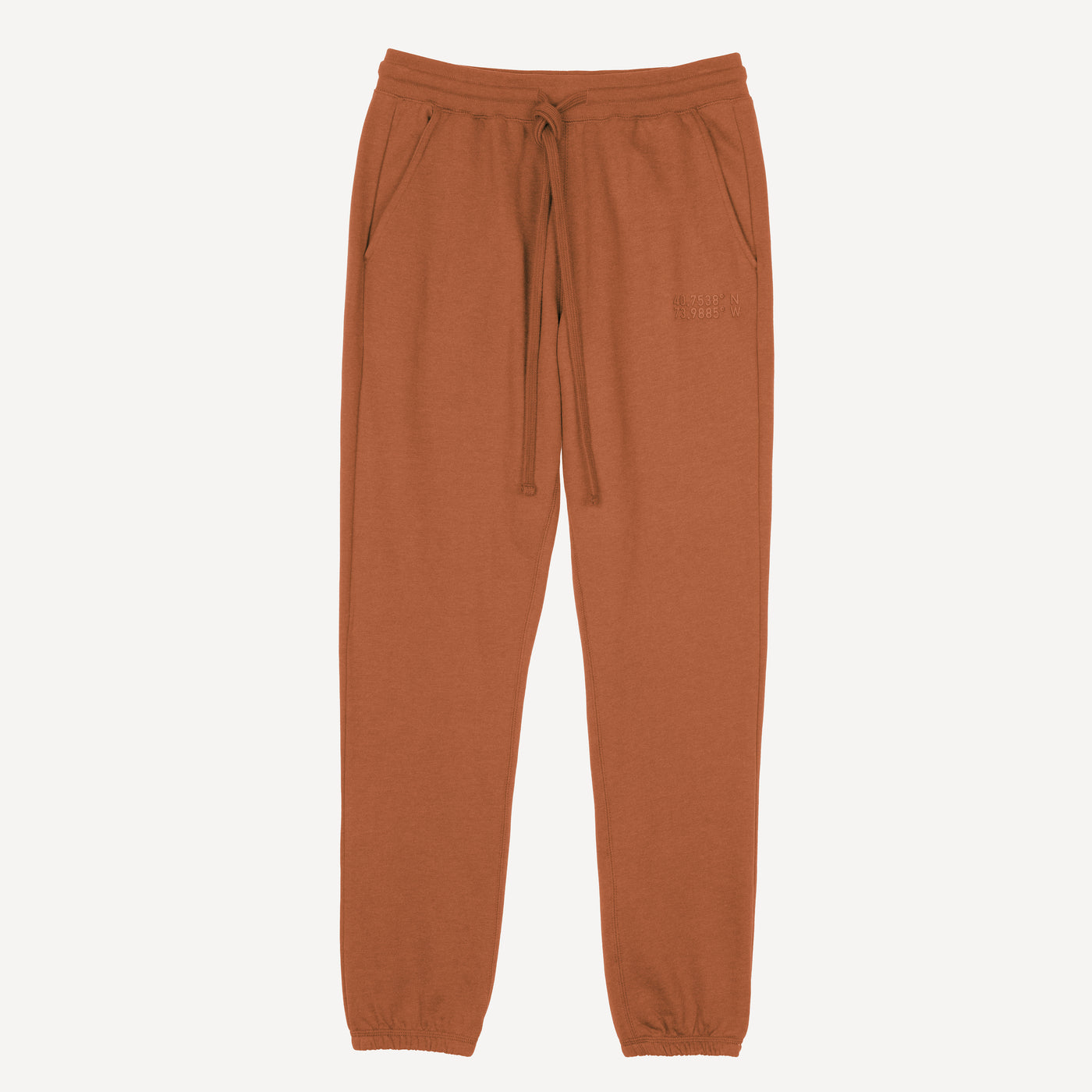 Mens Fleece Jogger - Amber Brown