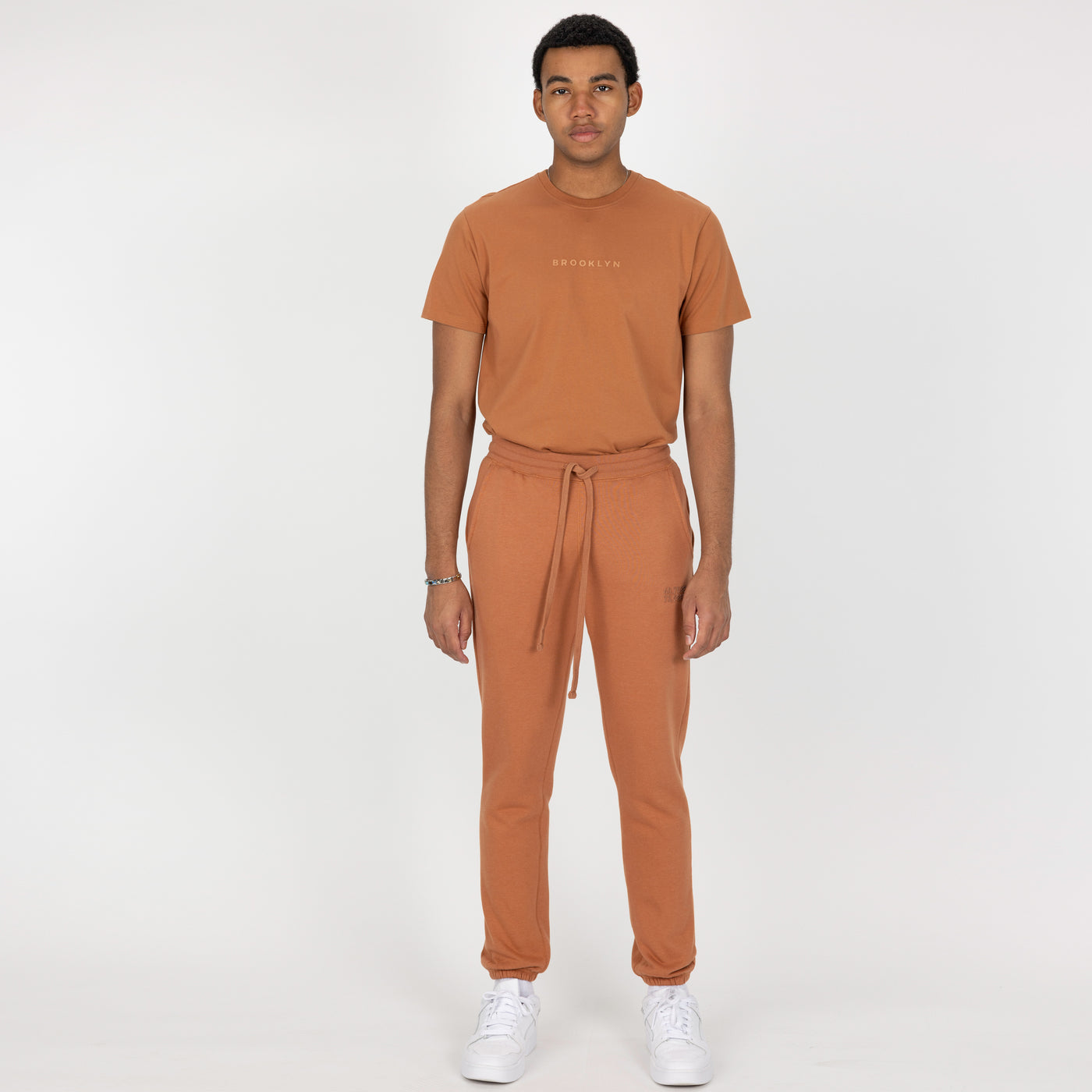 Mens Fleece Jogger - Amber Brown