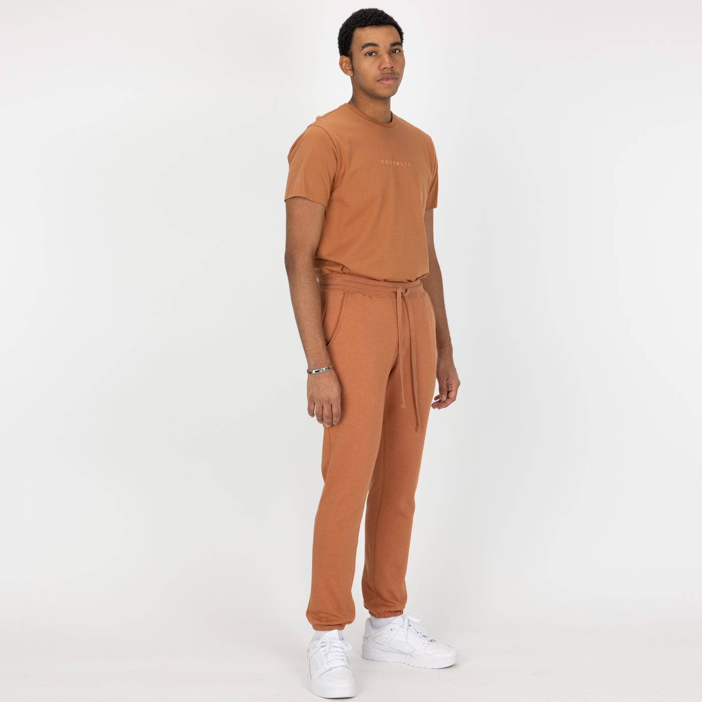 Mens Fleece Jogger - Amber Brown