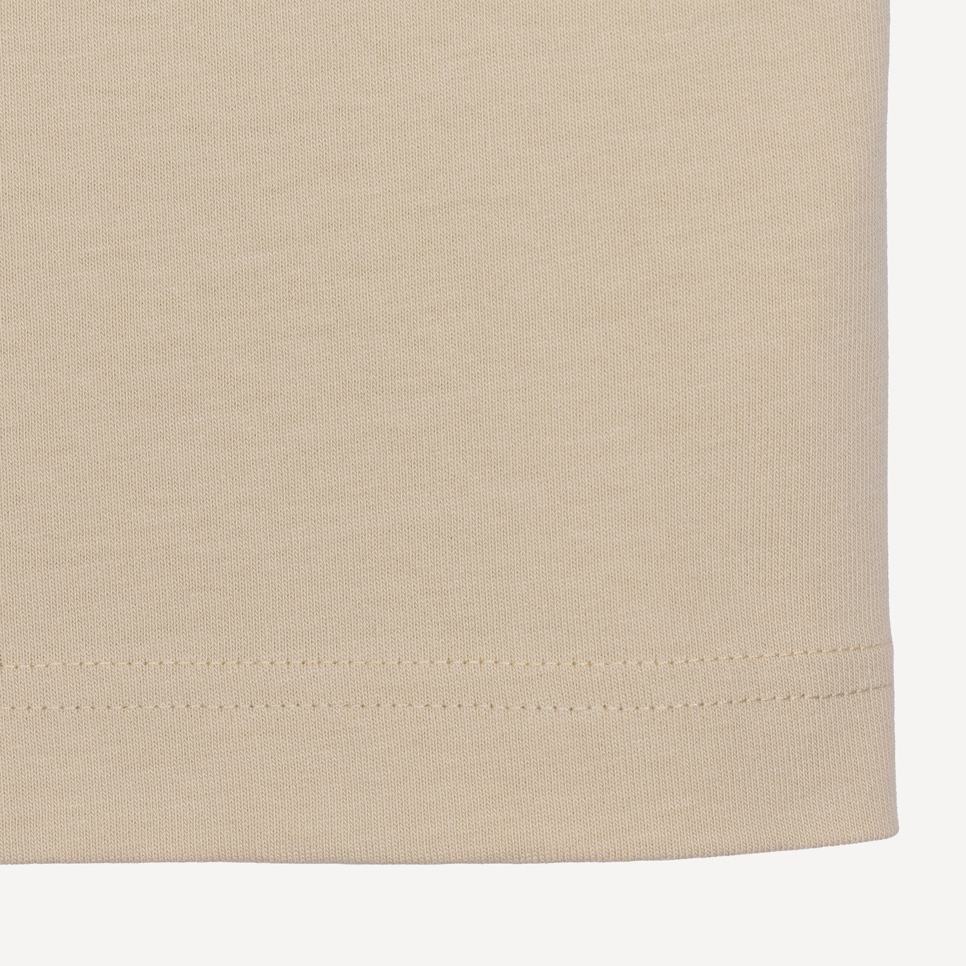 Premium Heavy Cotton Boxy Fit Embroidered Icon Tee  - Oatmeal / Mushroom Icon