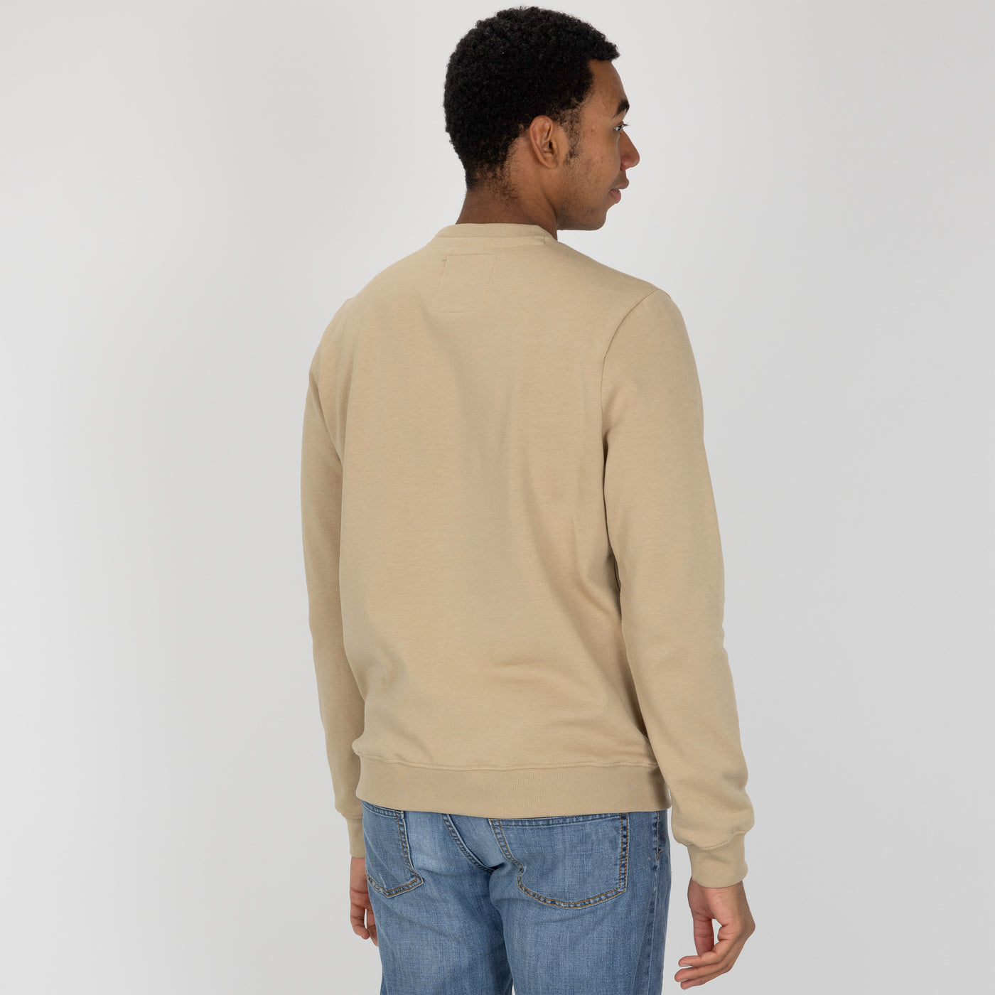 Crewneck Pullover Sweatshirt with Embroidered Icon - Fields Of Rye / Hot Takeout