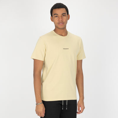 Premium Cotton Embroidered Regular Fit Tee - Chino Green / [looks at camera]