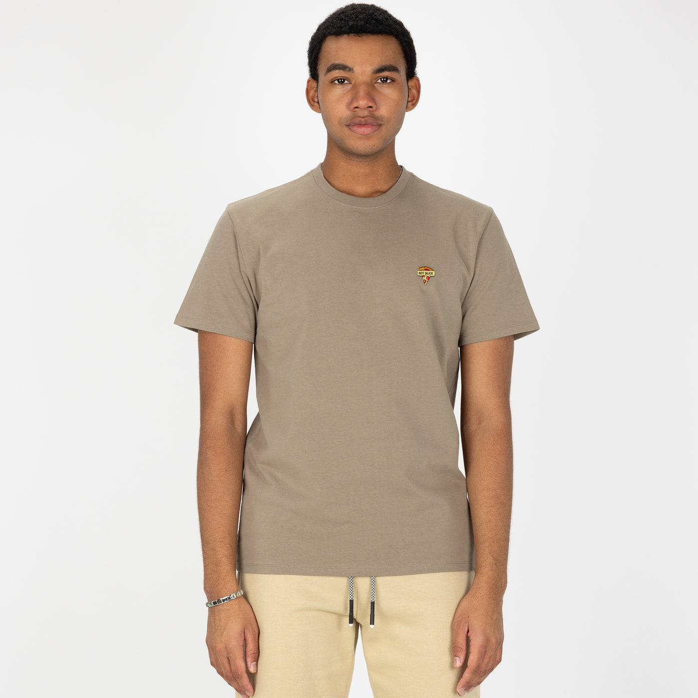 Premium Cotton Embroidered Regular Fit Tee - Overland Trek / Hot Slice Icon