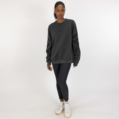 Embroidered Front Sweatshirt  - Charcoal / Kanji Rise Up