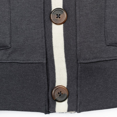 Mens Fleece Cardigan - Woodland Grey