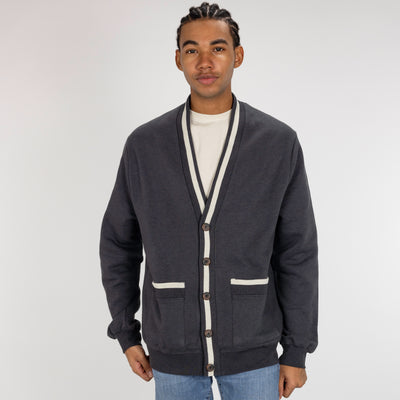 Mens Fleece Cardigan - Woodland Grey