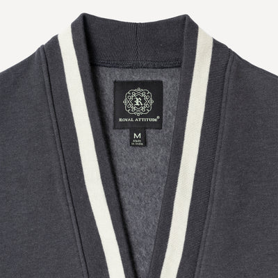 Mens Fleece Cardigan - Woodland Grey