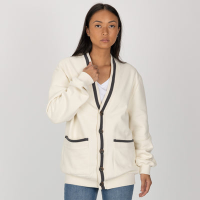 Gender Neutral Fleece Cardigan - Tofu