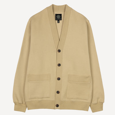 Gender Neutral Fleece Cardigan - Pale Khaki