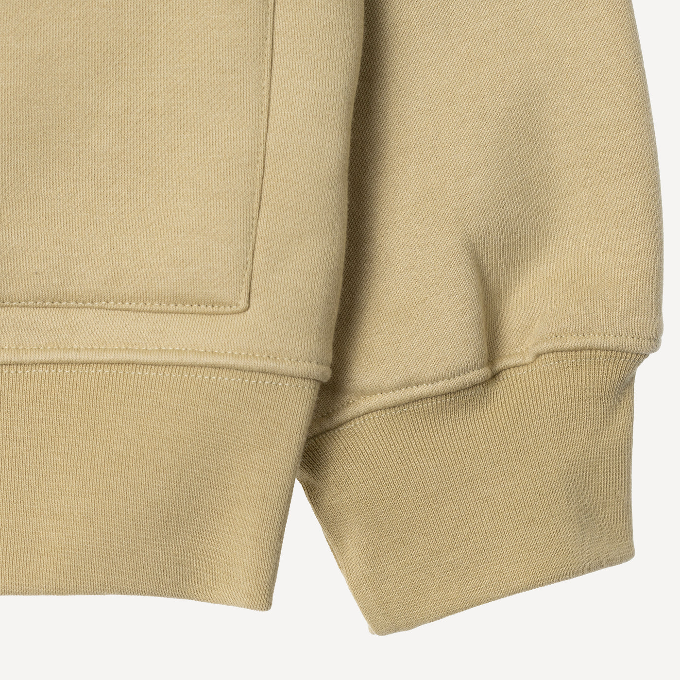 Gender Neutral Fleece Cardigan - Pale Khaki