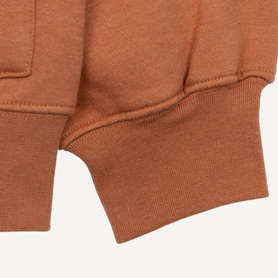 Gender Neutral Fleece Cardigan - Amber Brown