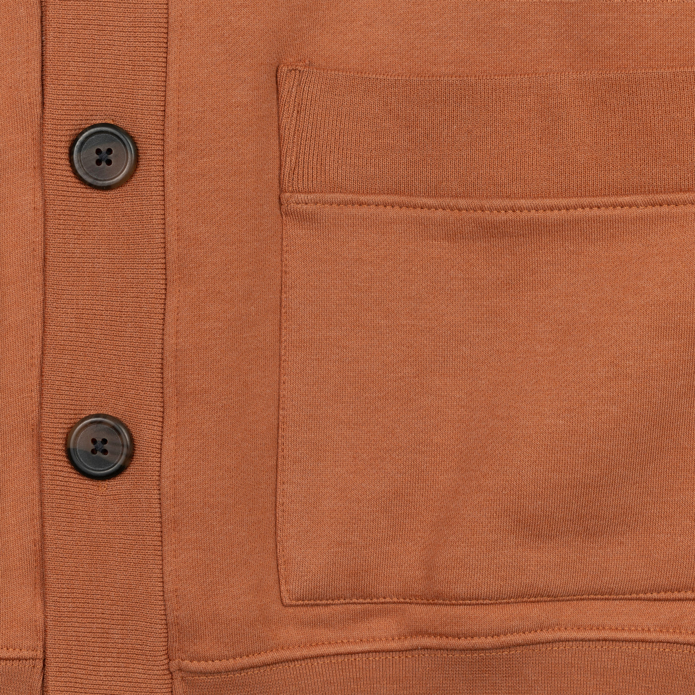 Mens Fleece Cardigan - Amber Brown