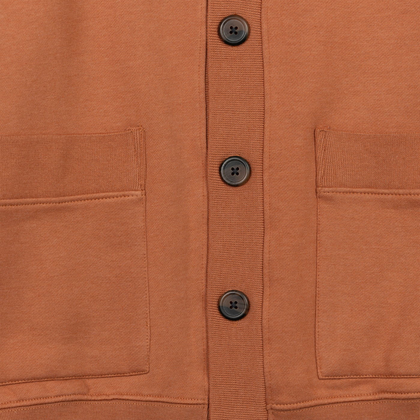 Gender Neutral Fleece Cardigan - Amber Brown