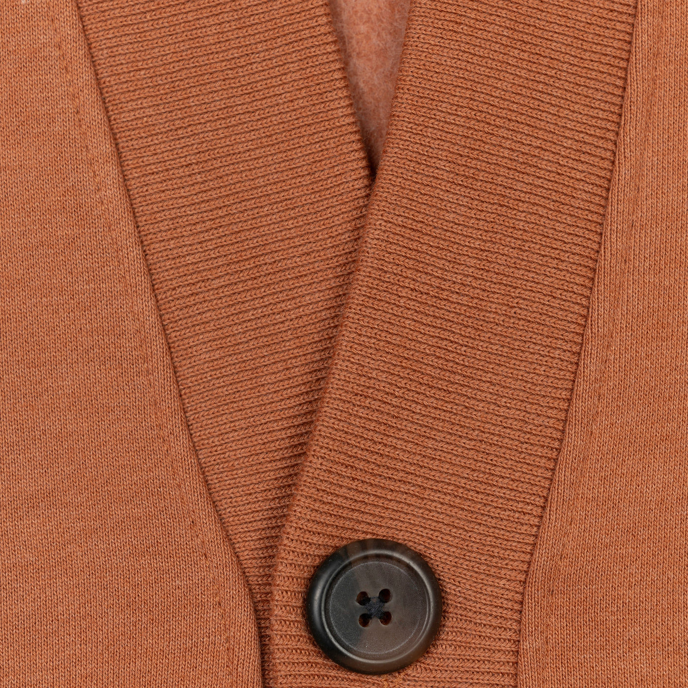 Gender Neutral Fleece Cardigan - Amber Brown