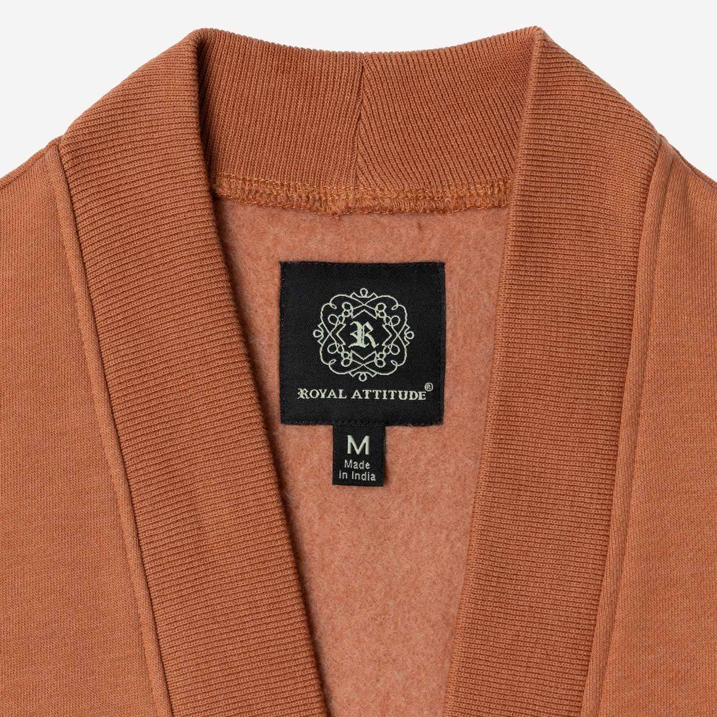 Gender Neutral Fleece Cardigan - Amber Brown