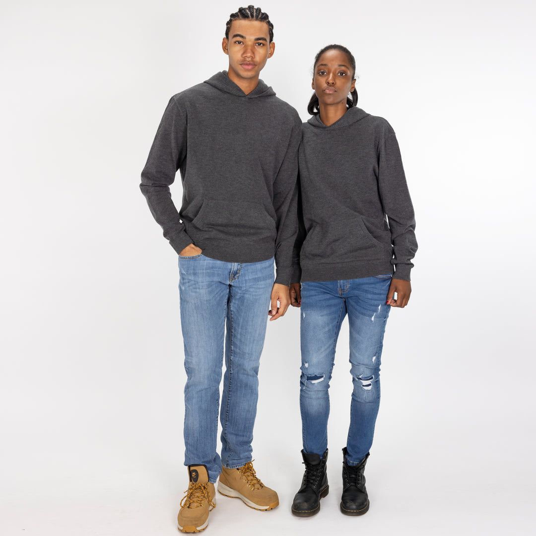 Mens Sweater Knit Hoodie - Charcoal – Ravelheart