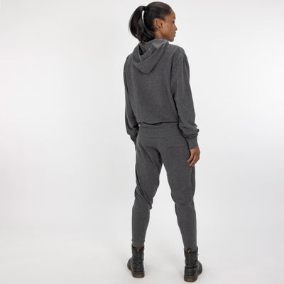 Sweater Knit Hoodie - Charcoal