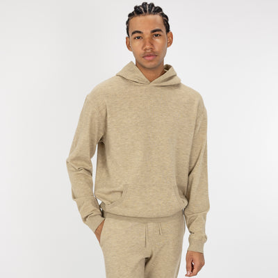 Sweater Knit Hoodie - Camel