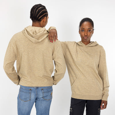 Sweater Knit Hoodie - Camel