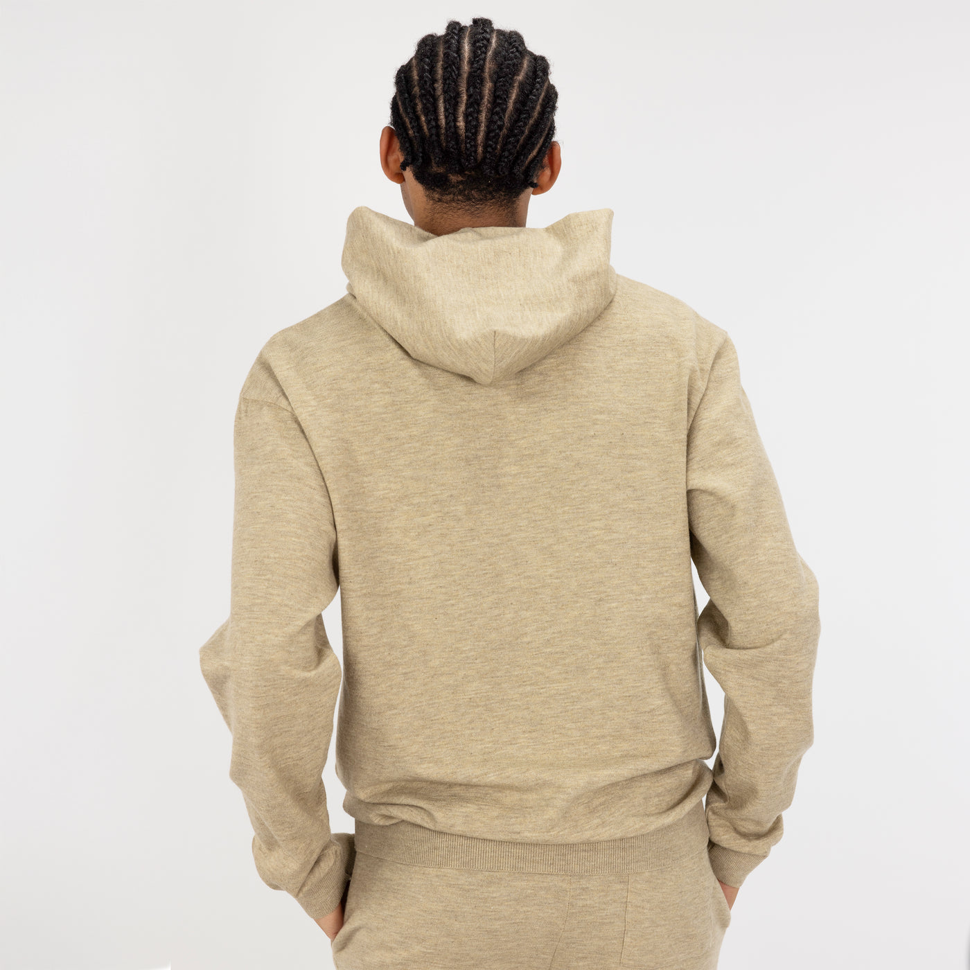 Sweater Knit Hoodie - Camel