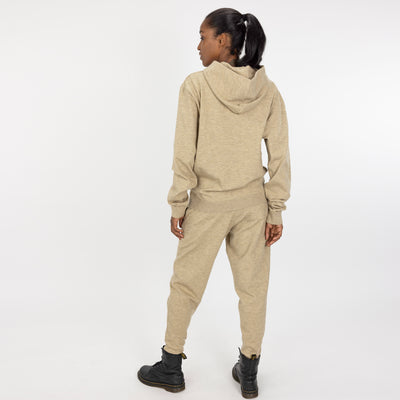 Sweater Knit Hoodie - Camel