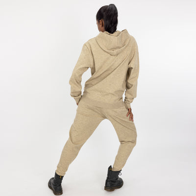 Sweater Knit Hoodie - Camel