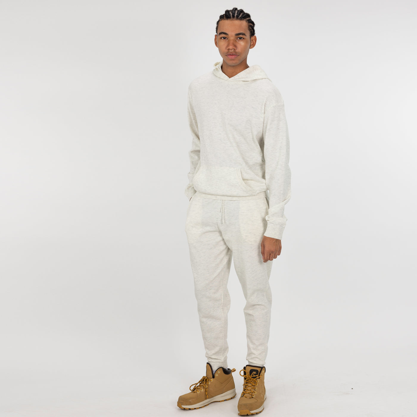 Sweater Knit Hoodie - Ivory