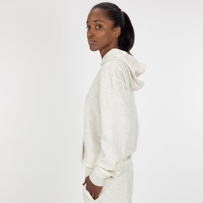 Sweater Knit Hoodie - Ivory