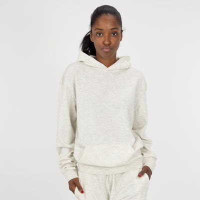 Sweater Knit Hoodie - Ivory