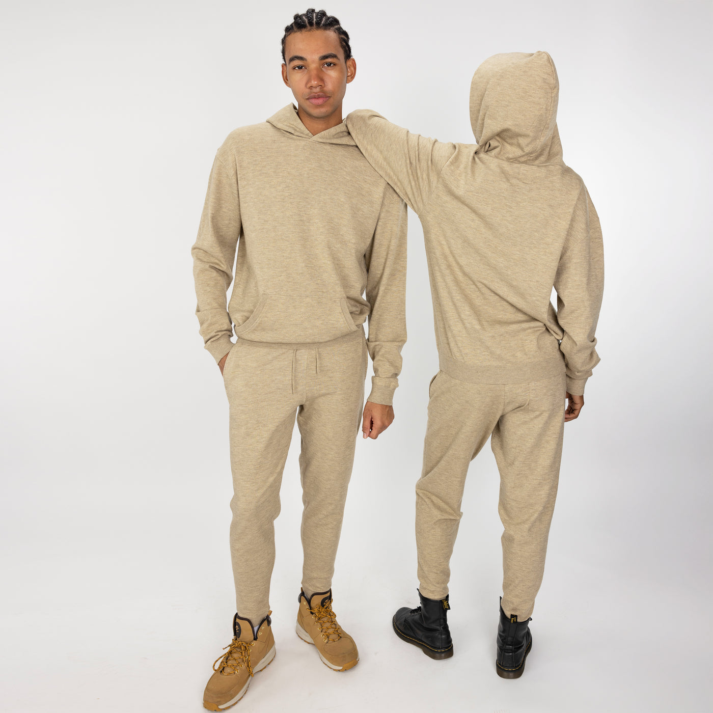 Mens Sweater Knit Jogger - Camel