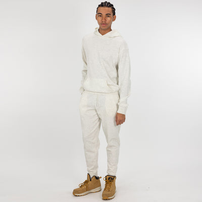 Mens Sweater Knit Jogger - Ivory