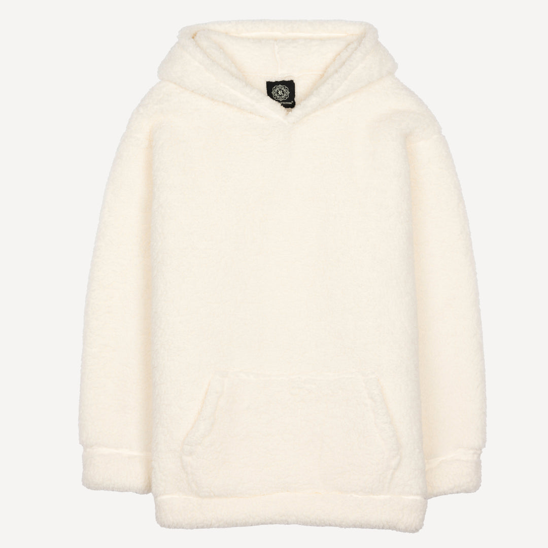 Micro-poly Sherpa Fleece Hoodie - Egret – Ravelheart