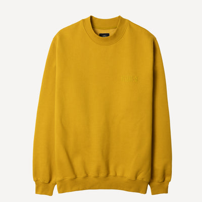 Gender Neutral Oversized Fleece Crew Sweatshirt - Tawny Olive