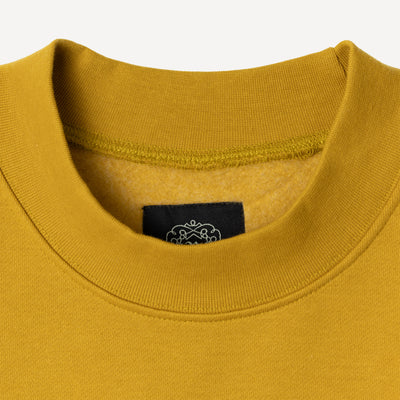 Gender Neutral Oversized Fleece Crew Sweatshirt - Tawny Olive