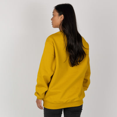 Gender Neutral Oversized Fleece Crew Sweatshirt - Tawny Olive