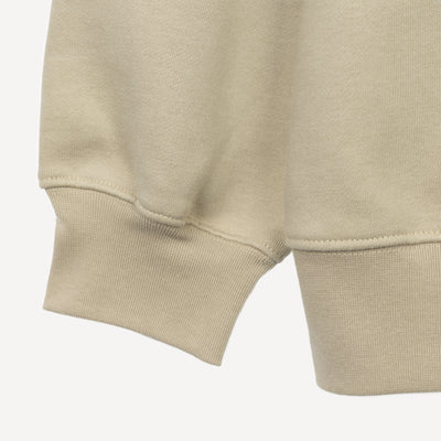 Gender Neutral Oversized Fleece Crew Sweatshirt - Oatmeal