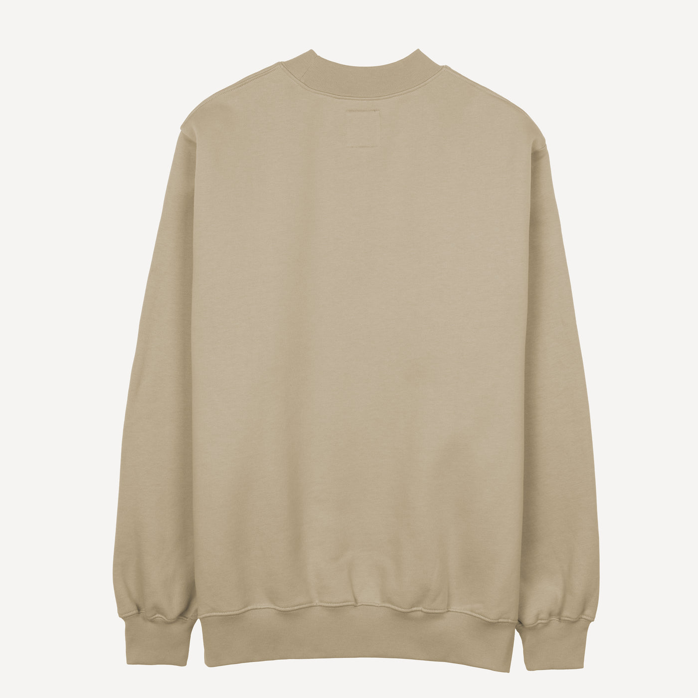 Gender Neutral Oversized Fleece Crew Sweatshirt - Oatmeal