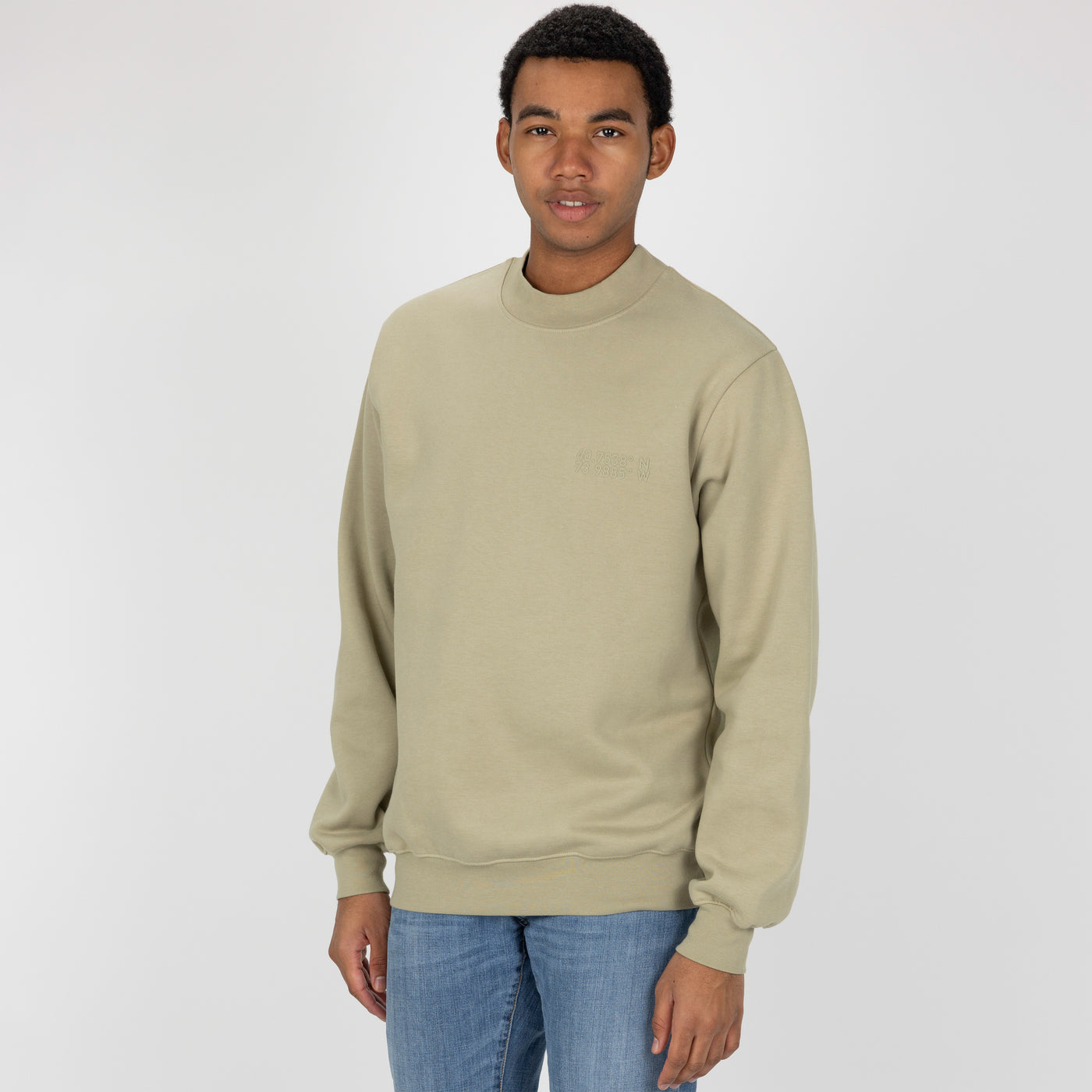 Gender Neutral Oversized Fleece Crew Sweatshirt - Elm