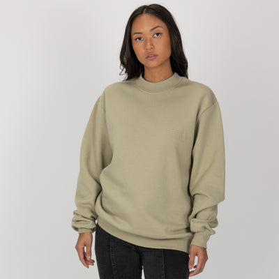 Gender Neutral Oversized Fleece Crew Sweatshirt - Elm