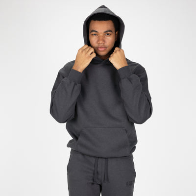 Gender Neutral Oversized Fleece Hoodie - Woodland Grey