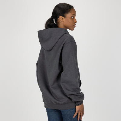 Gender Neutral Oversized Fleece Hoodie - Woodland Grey