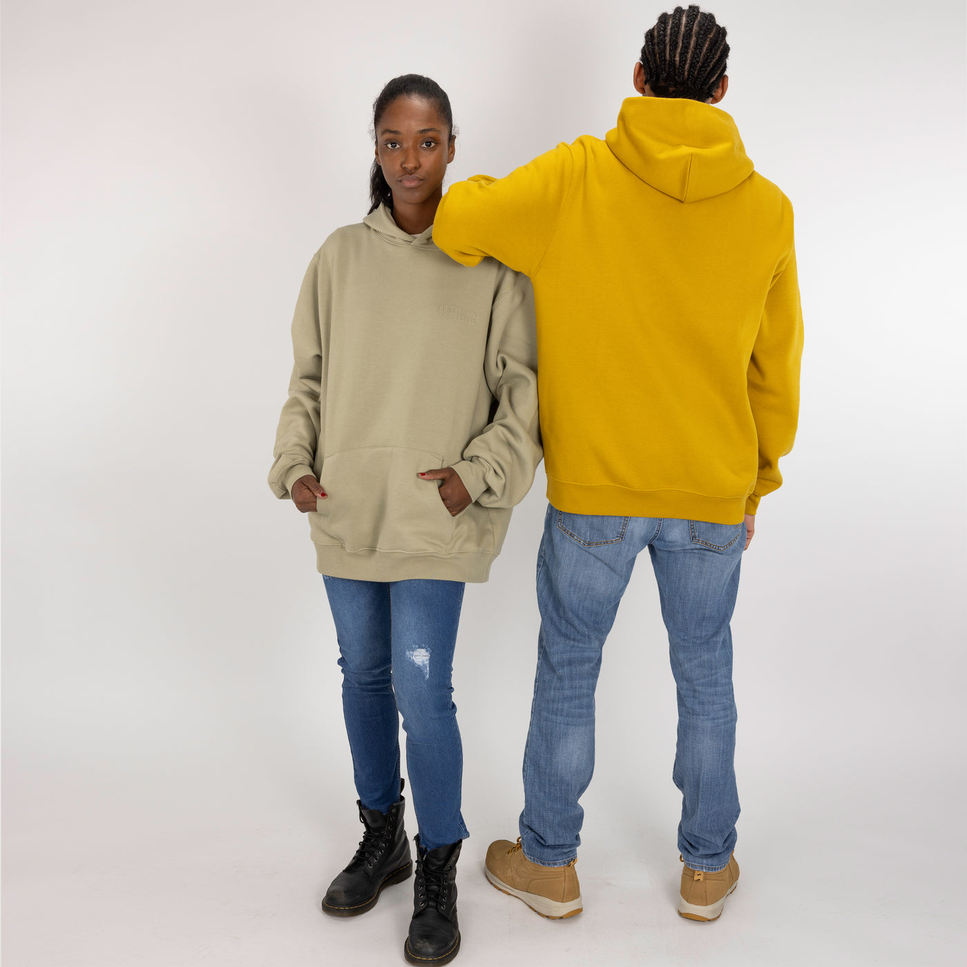 Gender Neutral Oversized Fleece Hoodie - Tawny Olive