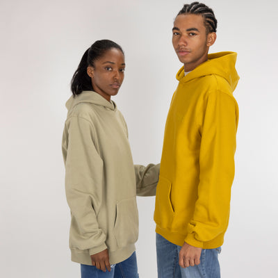 Gender Neutral Oversized Fleece Hoodie - Tawny Olive