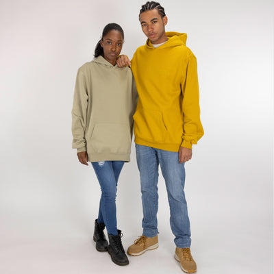 Gender Neutral Oversized Fleece Hoodie - Tawny Olive