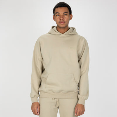 Gender Neutral Oversized Fleece Hoodie - Oatmeal