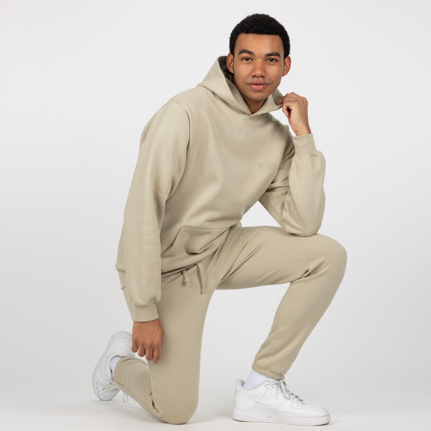 Gender Neutral Oversized Fleece Hoodie - Oatmeal