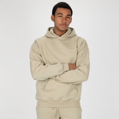 Gender Neutral Oversized Fleece Hoodie - Oatmeal