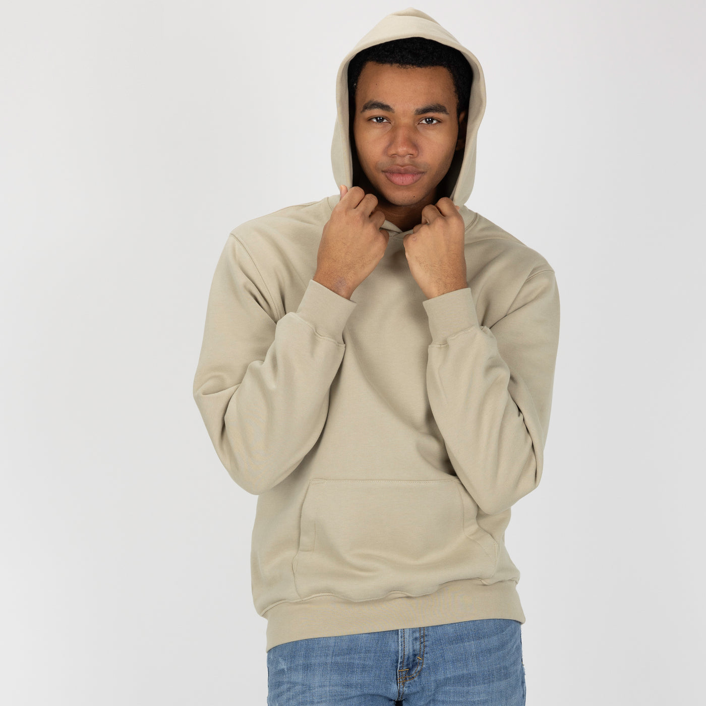 Gender Neutral Oversized Fleece Hoodie - Oatmeal