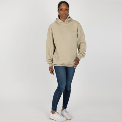 Gender Neutral Oversized Fleece Hoodie - Oatmeal