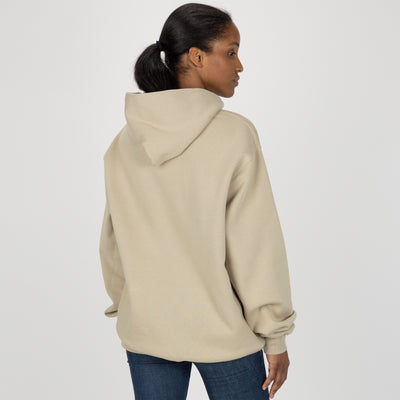 Gender Neutral Oversized Fleece Hoodie - Oatmeal